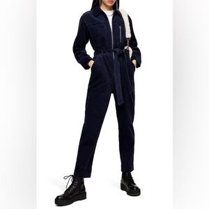 Topshop Corduroy Zip Boilersuit